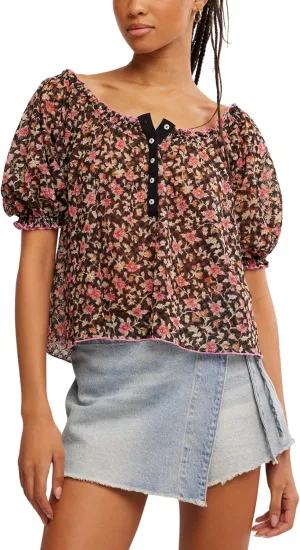 Free People Women's Astra Peasant Top