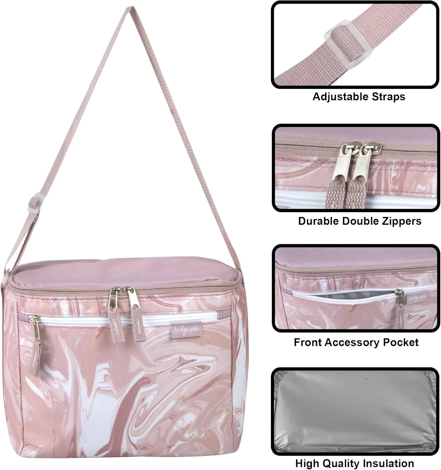 Fridge Pak Insulated Adult Lunch Box & 12 Can Large Capacity Can Cooler Bag