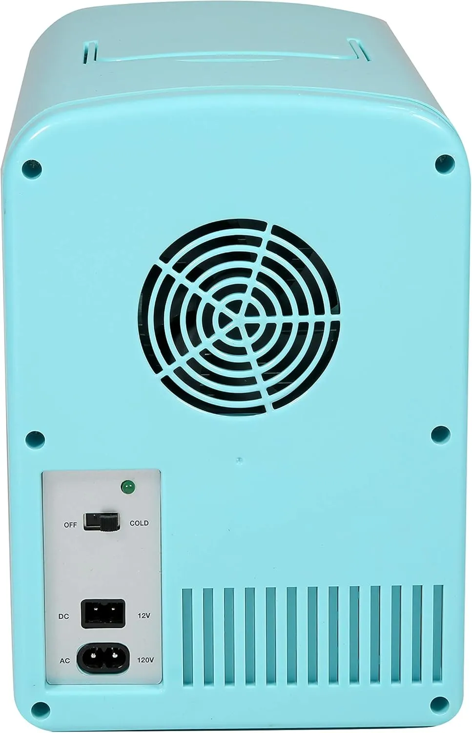 Frigidaire Retro Mini Personal Fridge Cooler, Holds up to 9 Cans, Portable for Car, Office, Bedroom, Dorm Room, or Cabin, Includes 110V AC and 12V DC cords - 11.8"D x 7.1"W x 10.1"H, Blue