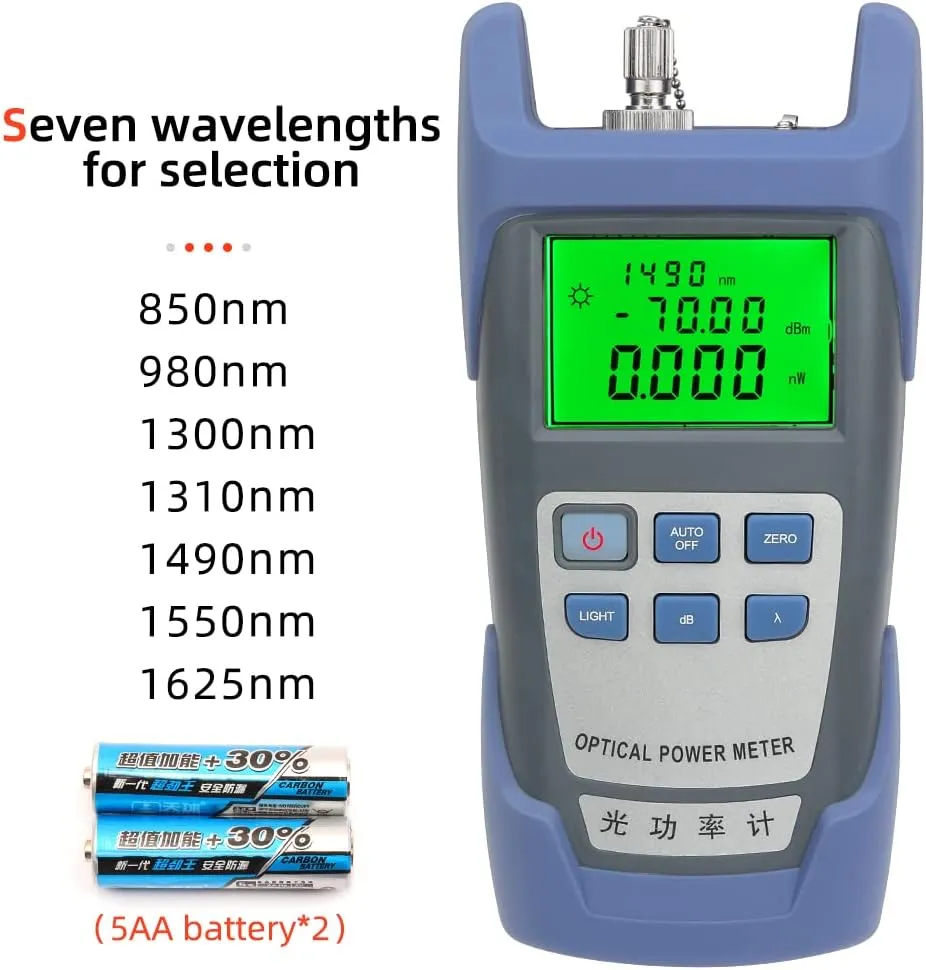 FTTH Fiber Optic Cold Connection Assembly Termination Tools Kit Bag with Cable Tester Stripper Tool Visual Fault Locator FC-6S Fiber Cleaver SC FC Connector Optical Power Meter FinderDust Free Paper