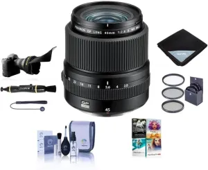 Fujifilm GF 45mm f/2.8 R WR Lens, Bundle with ProOptic 62mm Filter Kit, Lens Cap Tether, Cleaning Kit, Flex Lens Shade, Lens Wrap, LensPen Cleaner, PC Software Kit