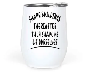 Funny Inspiring Architect for Creatives - Motivational Gift for Architects and Designers - and Multi-color 12 Oz White Stainless Steel Tumbler