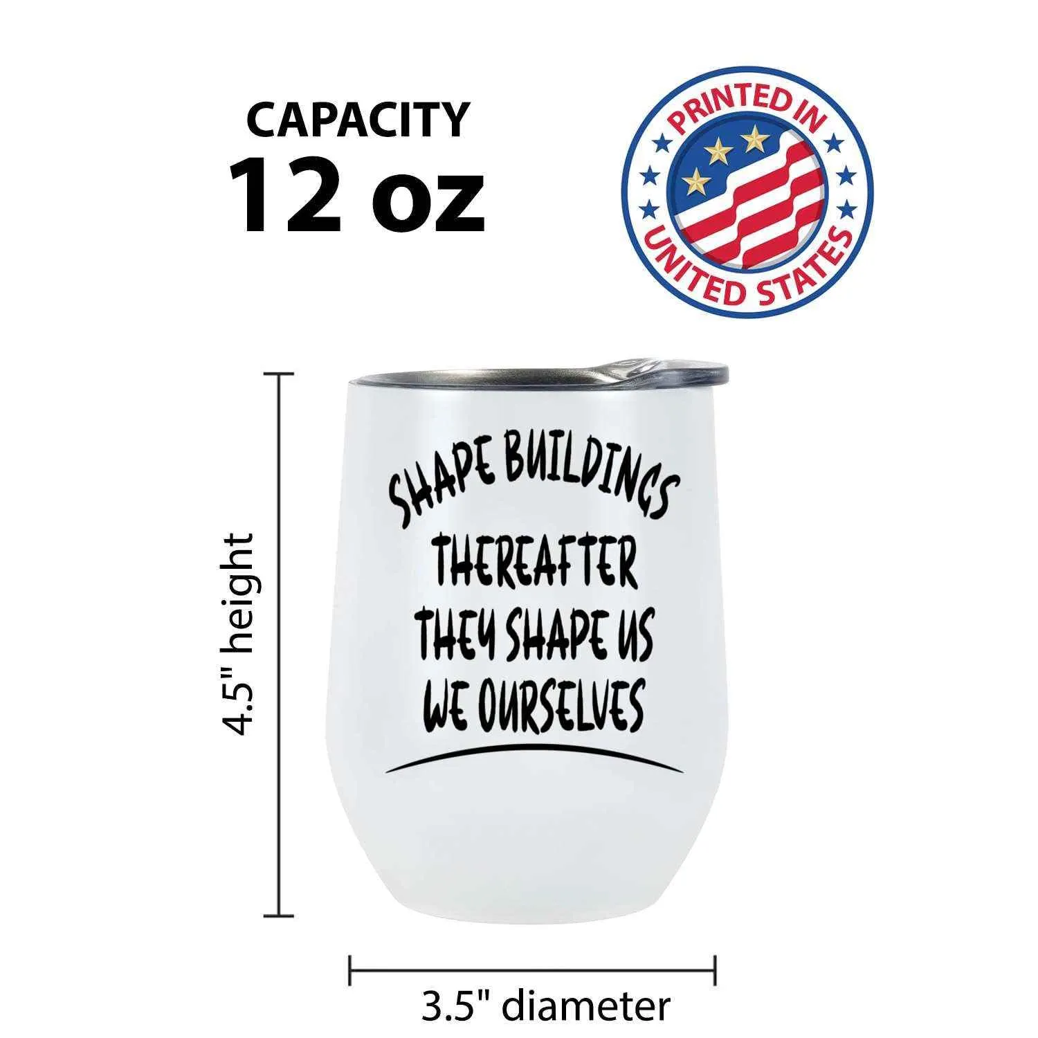 Funny Inspiring Architect for Creatives - Motivational Gift for Architects and Designers - and Multi-color 12 Oz White Stainless Steel Tumbler