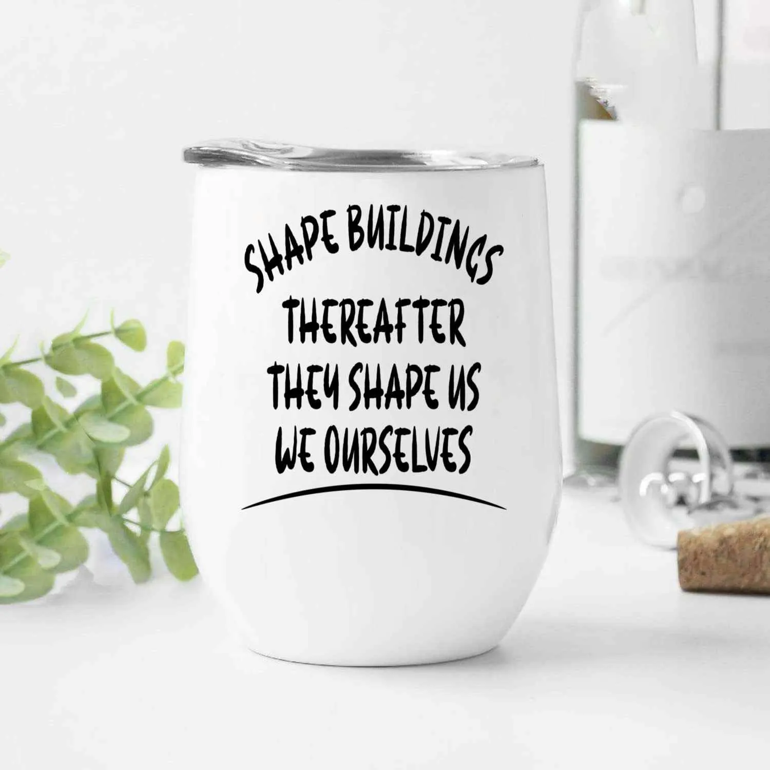 Funny Inspiring Architect for Creatives - Motivational Gift for Architects and Designers - and Multi-color 12 Oz White Stainless Steel Tumbler