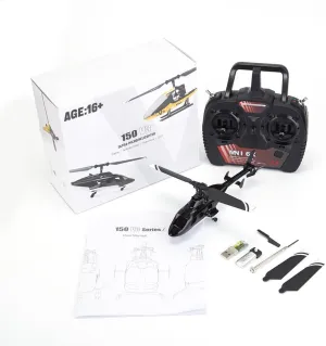 FunXylophy RC Helicopter for Adults, F150BL V3 Ari-Wolf RC Helicopter with 6-Axis Gyro and LED Lights, Aircraft Model Kit for Beginners (RTF Version)