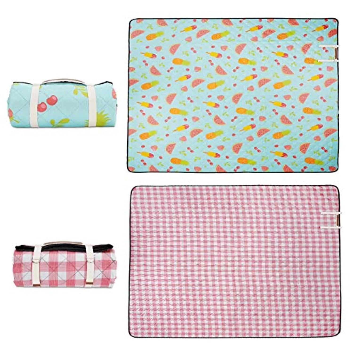 G GOOD GAIN Extra Large Picnic Blanket Waterproof Sandproof,Machine Washable Beach Blanket Size:79"X79"