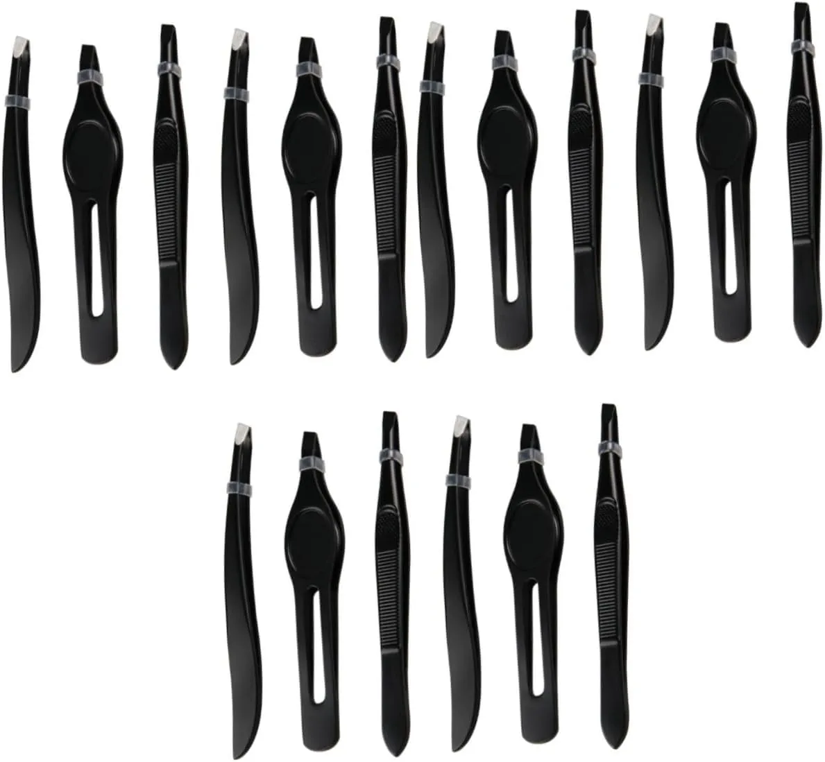 GALPADA 1 Stainless Steel Eyebrow Clip Ergonomic Eyebrow Makeup Tools for Easy Grooming Precision Plucking Portable and Durable Black