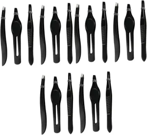 GALPADA 1 Stainless Steel Eyebrow Clip Ergonomic Eyebrow Makeup Tools for Easy Grooming Precision Plucking Portable and Durable Black