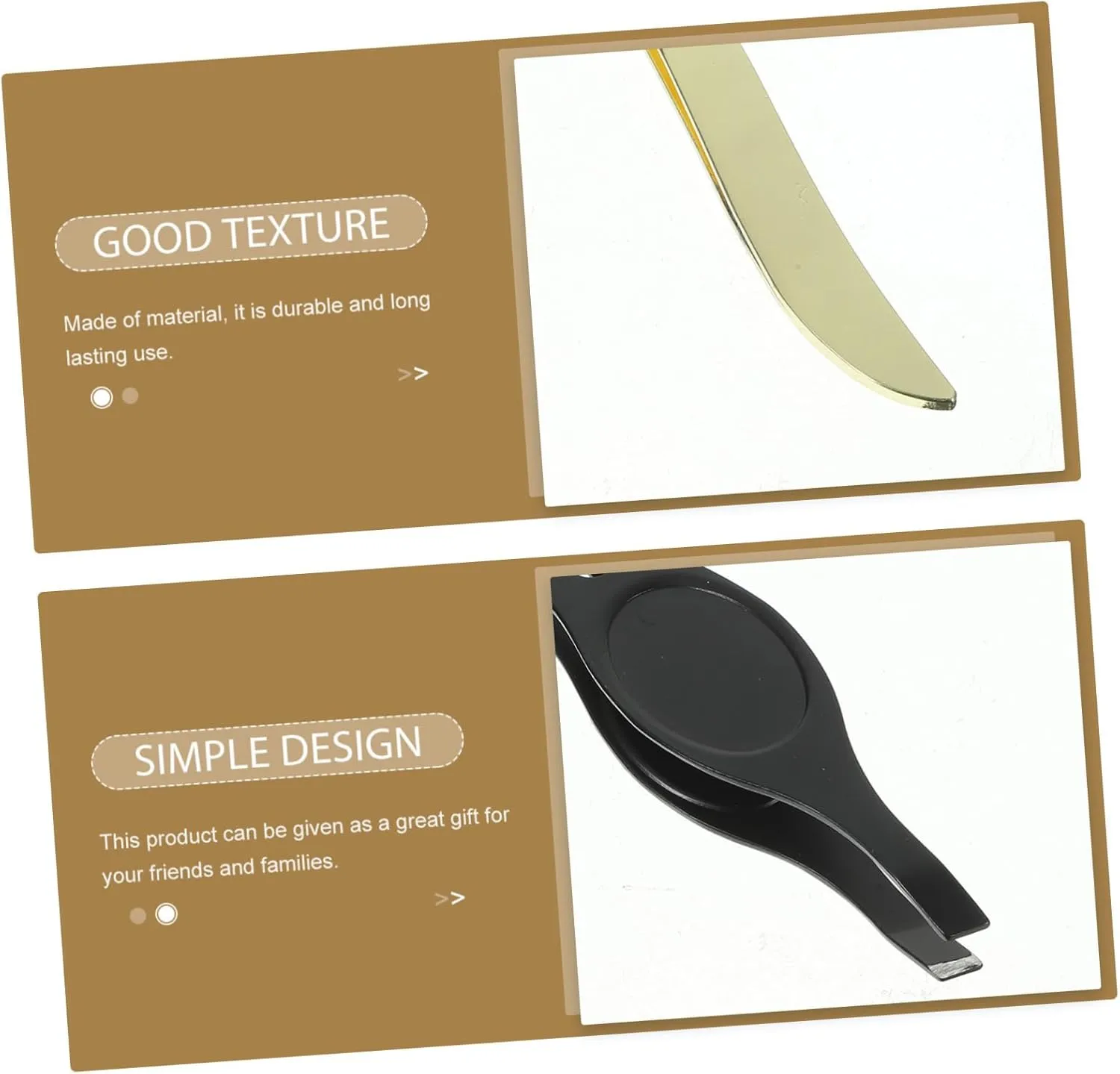 GALPADA 1 Stainless Steel Eyebrow Clip Ergonomic Eyebrow Makeup Tools for Easy Grooming Precision Plucking Portable and Durable Black