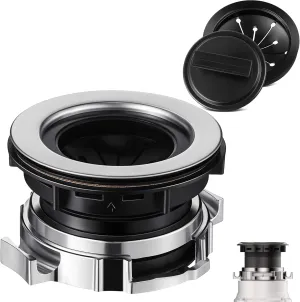 Garbage Disposal Sink Flange Kit with Garbage Disposal Stopper and Splash Guard, Garbage Disposal, Compatible with Waste King EZ Mount, Whirlaway and GE Models Garbage Disposal