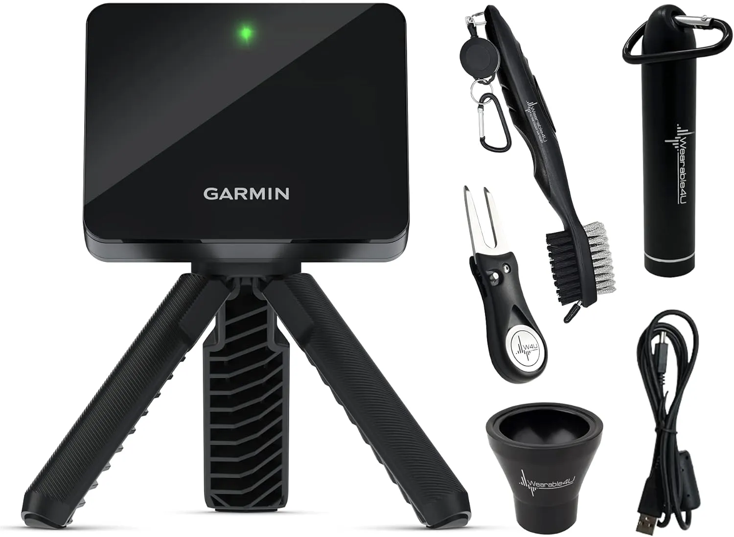 Garmin Approach R10 Portable Golf Launcher Monitor with Wearable4U Bundle