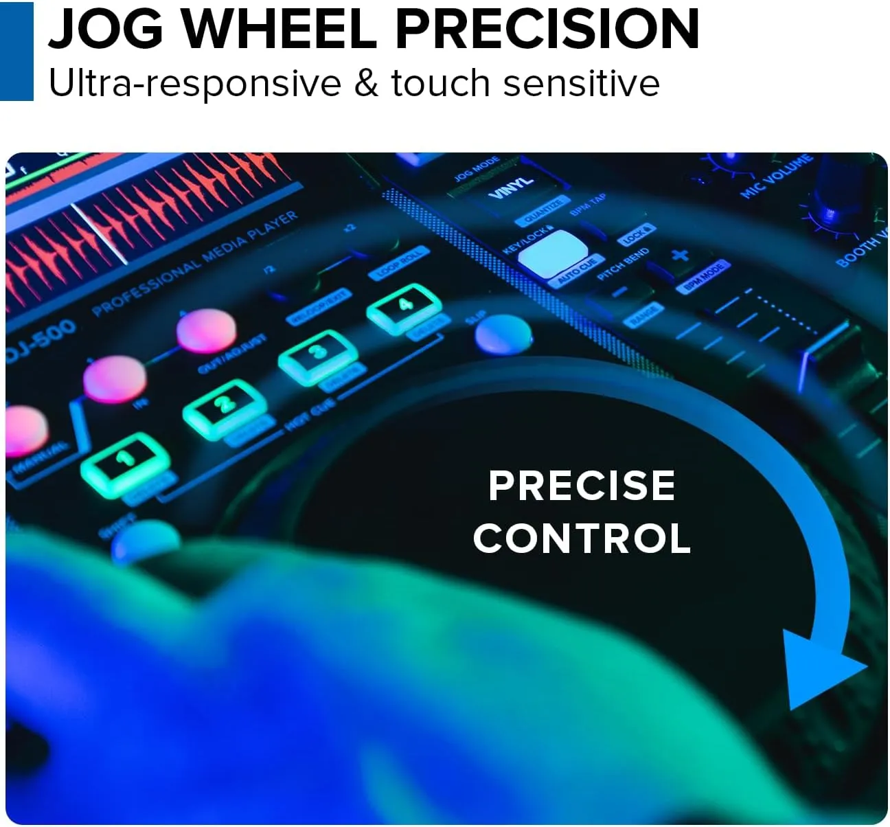 Gemini Sound MDJ-500 - Professional DJ Media Player, Compact Design with Full-Featured Performance, Compatible with Virtual DJ, Perfect for Beginners