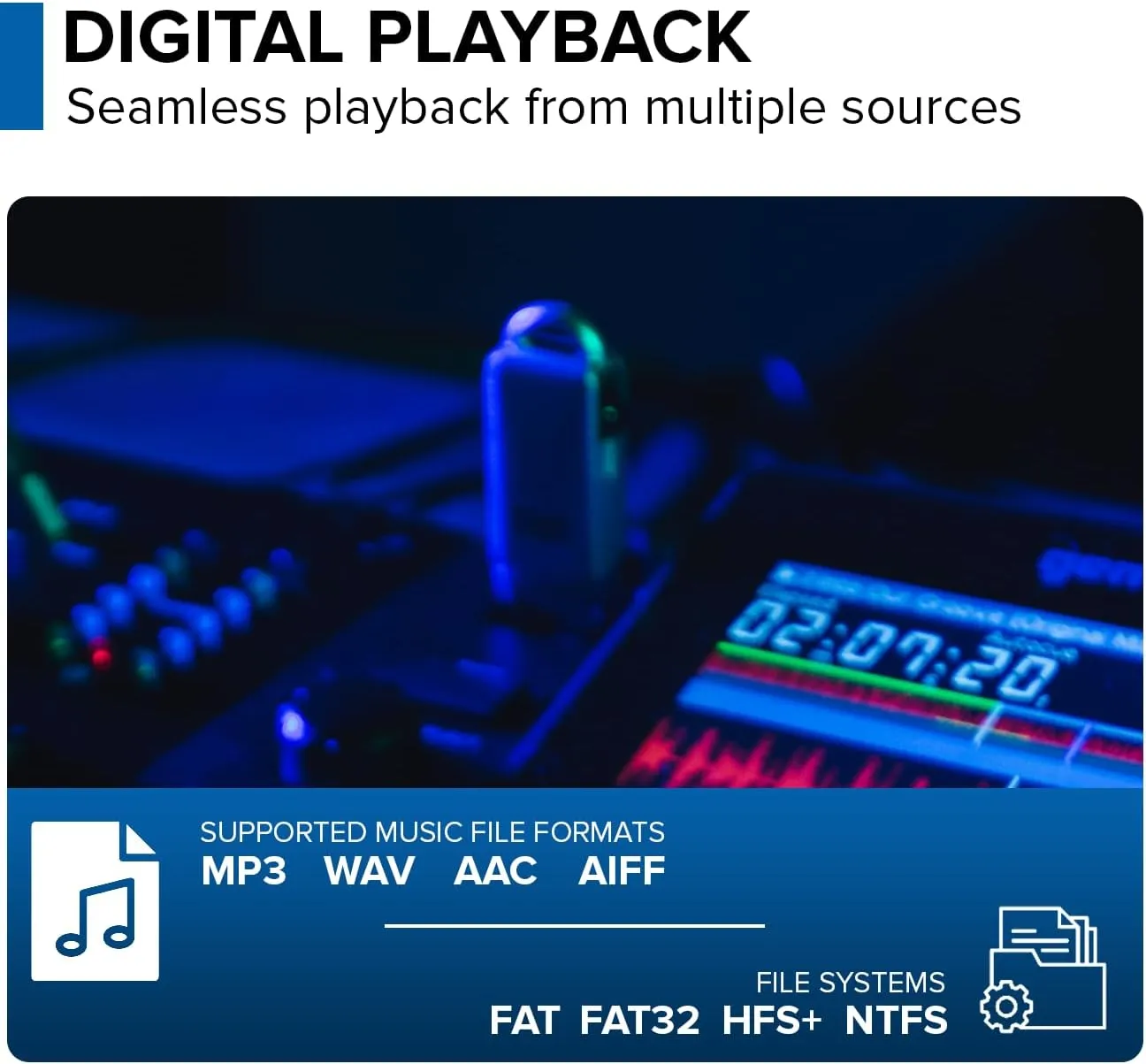 Gemini Sound MDJ-500 - Professional DJ Media Player, Compact Design with Full-Featured Performance, Compatible with Virtual DJ, Perfect for Beginners