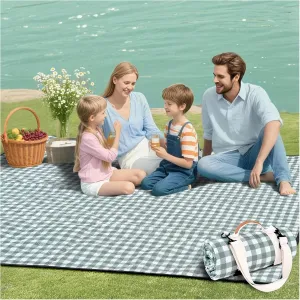 Genovega Waterproof Picnic Blanket Beach Outdoor Camping Mat Extra Large Foldable Cute Big Travel Essential Accessories Gift Park Patio Lawn Garden Grass Ground PlayMusic Festival Concert Must Have