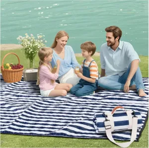 Genovega Waterproof Sandproof Beach Blanket Picnic Outdoor Mat Extra Large Foldable Sand Free Big Giant XL Car Essential Roadtrip Gadget Rv Accessories Gear Must Haves Hiking Items Necessities