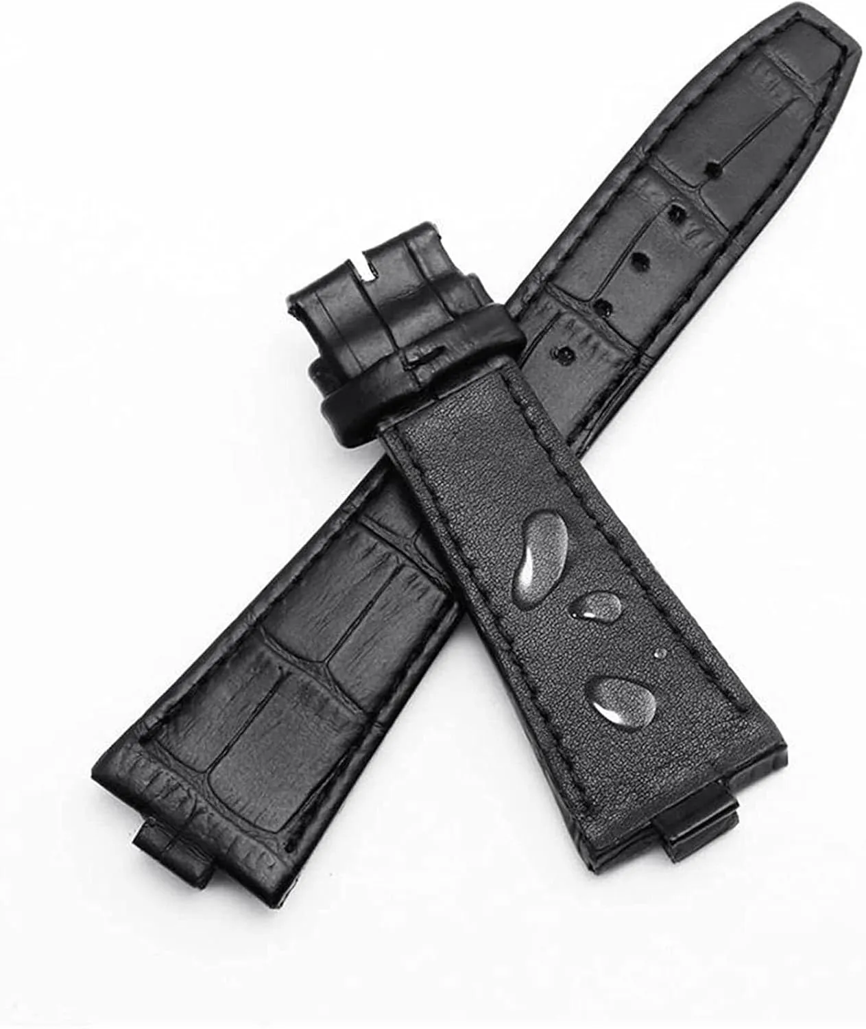 Genuine Leather Strap for Vacheron Constantin 4500V 5500V P47040 Overseas Series watch band with Stainless Steel Buckle