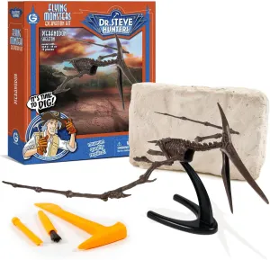 Geoworld Pteranodon Dino Dig Kit – Assemble a 19-Inch Flying Dinosaur Skeleton Model – Ultimate STEM Learning Experience for Kids Ages 6 