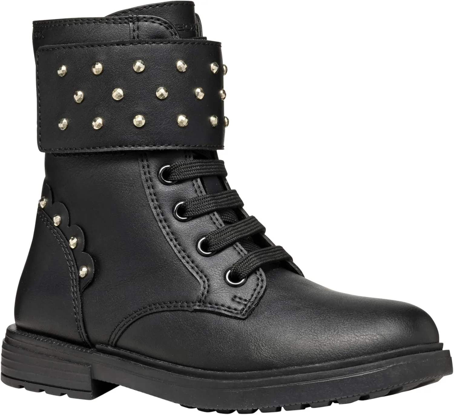 Geox Girl's Bootie Ankle Boot, Black, 11 us Little Kid