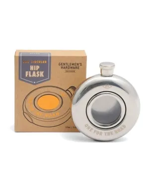 GH Round Stainless Steel Hip Flask