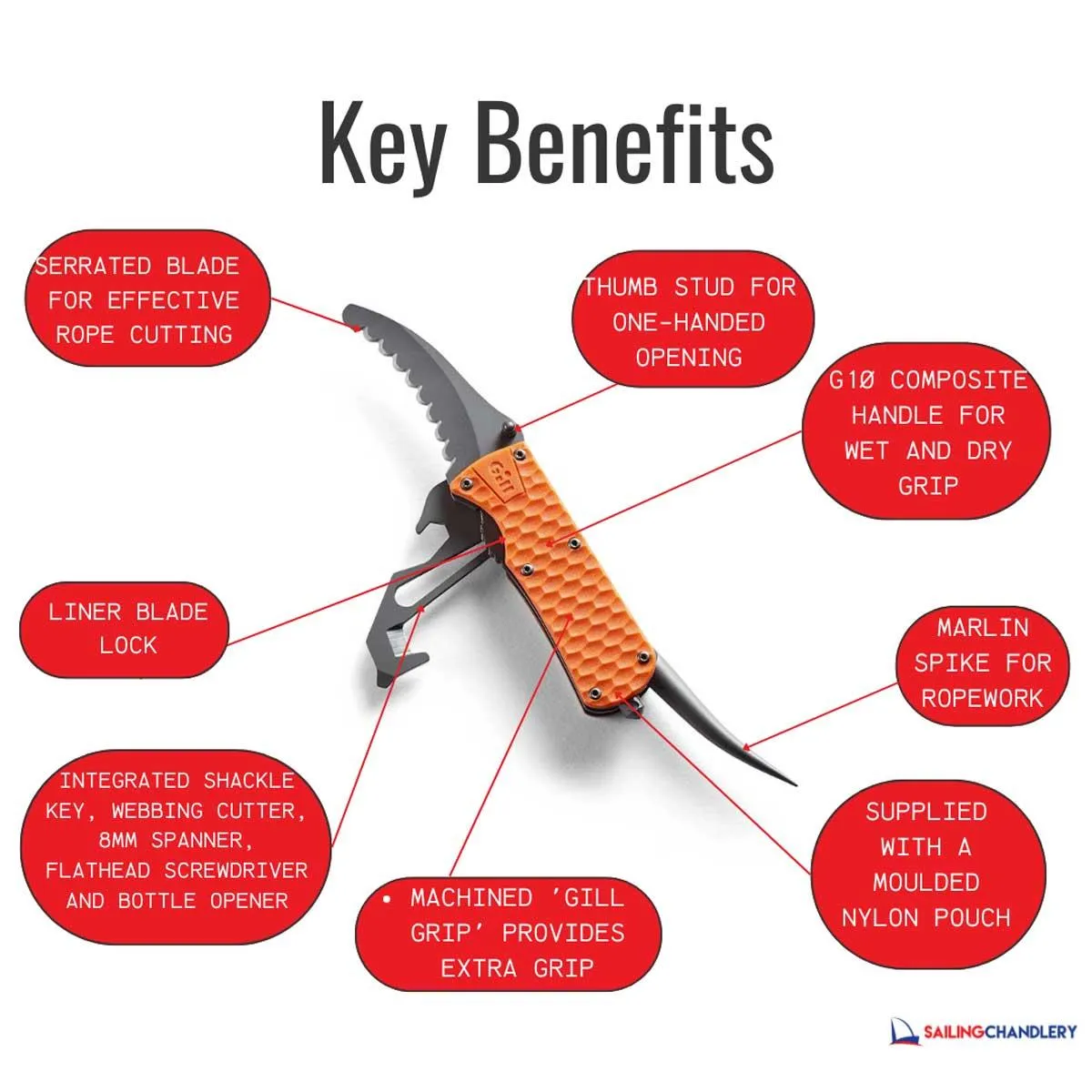 Gill Marine Tool/ Rescue Knife