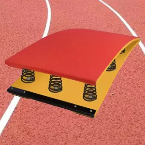 GJAGXQ Gymnastics Springboard for Home Heavy Duty Pro Curved Spring Board Spring Board for Home Gymnastics Beam with 4 Spring, Vault Gymnastics Equipment for School Home Gym,Durable, Red/Green