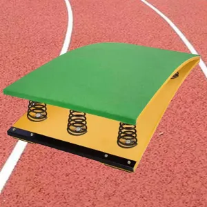 GJAGXQ Gymnastics Springboard for Home Heavy Duty Pro Curved Spring Board Spring Board for Home Gymnastics Beam with 4 Spring, Vault Gymnastics Equipment for School Home Gym,Durable, Red/Green