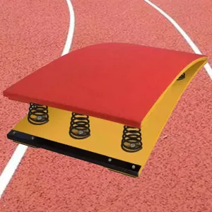 GJAGXQ Gymnastics Springboard for Home Heavy Duty Pro Curved Spring Board Spring Board for Home Gymnastics Beam with 4 Spring, Vault Gymnastics Equipment for School Home Gym,Durable, Red/Green