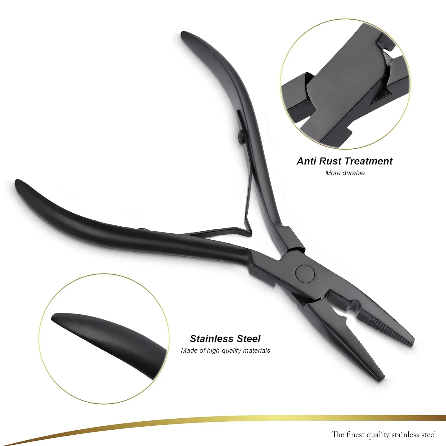 GlamorDove Hair Extension Tool Kit Stainless Steel Pliers Microlink Tool Set Opener Pliers Oxford Cloth Bag Hair Loop Tool Weft Extensions Hairdressing Styling Salon Accessories
