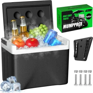 Golf Cart Cooler, Club Car Precedent Ice Chest with Mounting Bracket Kit Fits Club Car Precedent Tempo Onward, 48 Hours Cooling Cooler, Universal 6L Large Capacity Ice Chest OEM#102588101