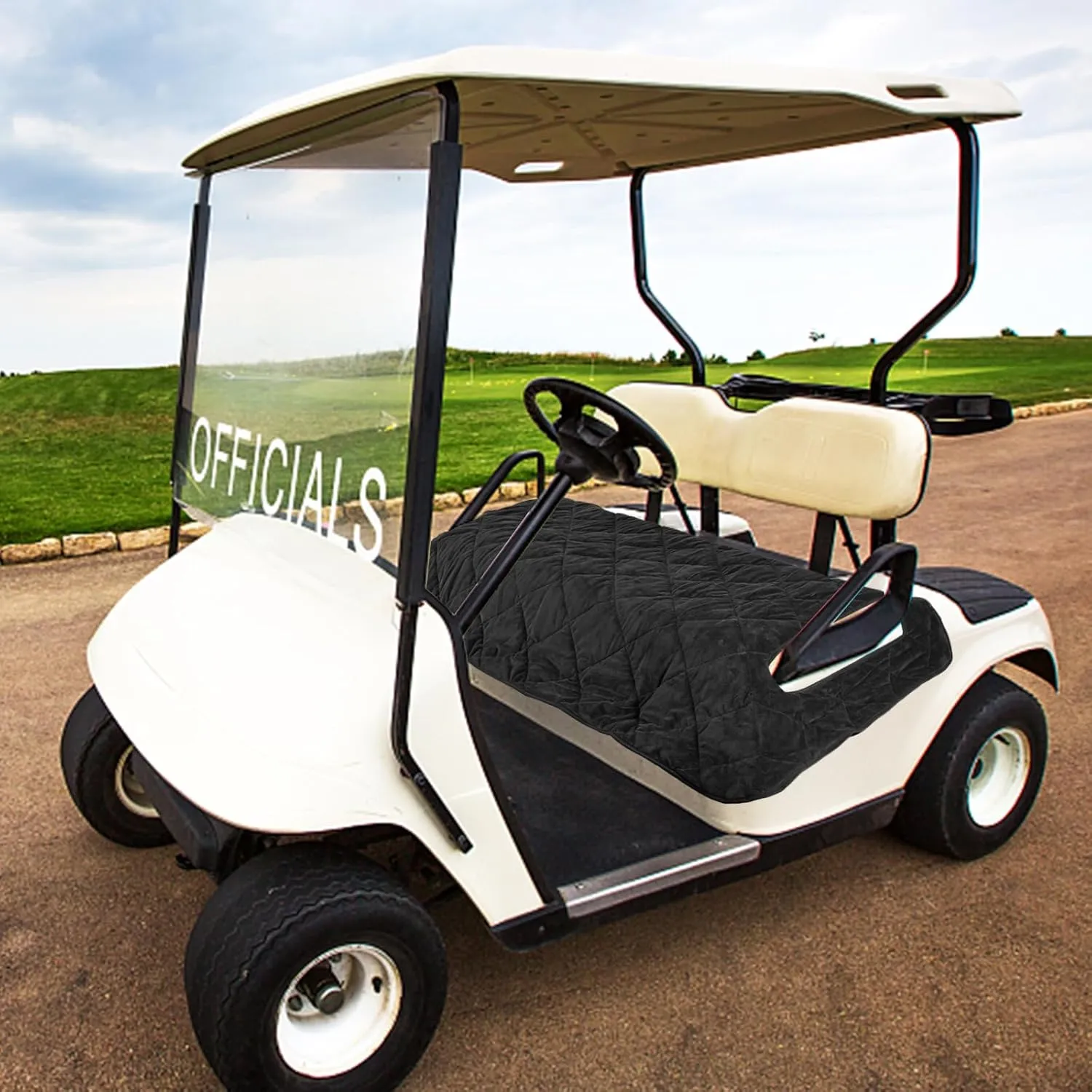 Golf Cart Seat Covers,EZGO Seat Cover,Heavy Duty Golf Cart Seat Blanket,Waterproof Travel Sports Cart Seat Cushion Covers for 2 Person Seats Club Car,Winter Golf Cart Accessories,Golf Cart Seat Cover