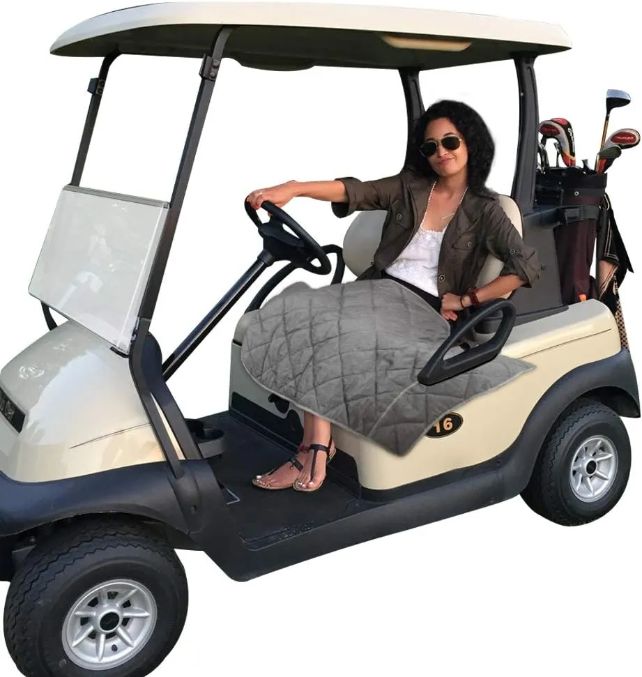 Golf Cart Seat Covers,EZGO Seat Cover,Heavy Duty Golf Cart Seat Blanket,Waterproof Travel Sports Cart Seat Cushion Covers for 2 Person Seats Club Car,Winter Golf Cart Accessories,Golf Cart Seat Cover