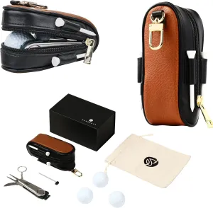 Golf Gifts for Men and Women – Fathers Day Golf Dad Gift Accessories Set with Clip-On Carry Case, Golf Balls, Tees, Waterproof Multifunctional Divot Knife – Perfect for Any Occasion & Tournaments