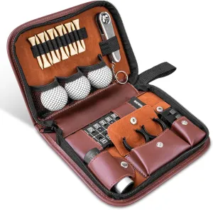 Golf Gifts for Men and Women, Golfing Accessories Kit with Multifunctional Divot Tools, Golf Tees, Golf Balls and Holder, Rangefinder, Brush, Scorer, for Golfer