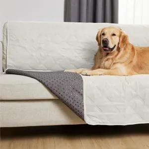 Gorilla Grip 100% Waterproof Dog Blanket, Pet Friendly Sofa Throw Essential for Small Pets, Dogs, Cats, Tear and Slip Resistant Leakproof Couch Cushion Cover for Indoor Furniture, 30x70 Taupe