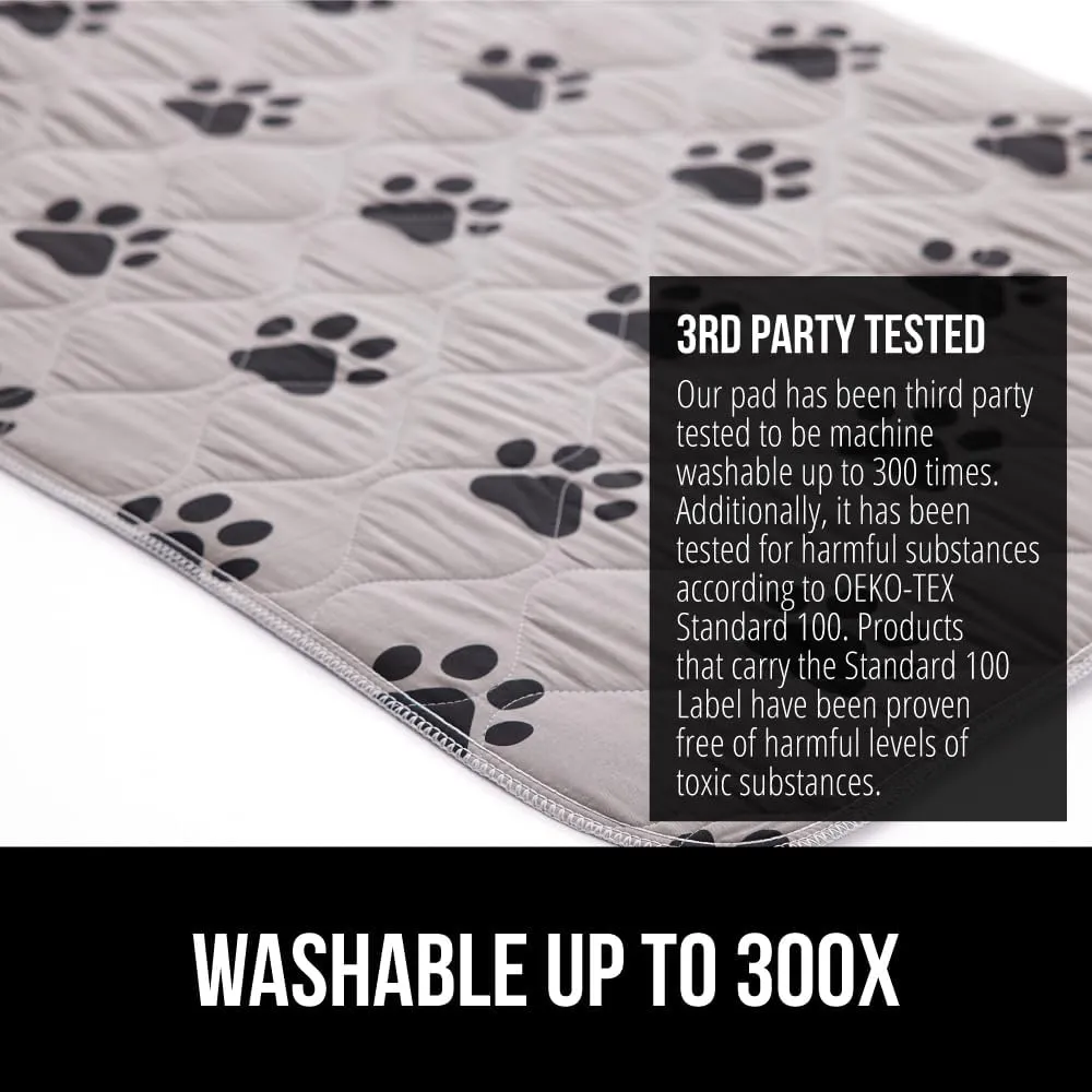 GORILLA GRIP Washable Puppy Pads, 40x26, Slip Resistant Dog Crate Mat, Waterproof Cloth Pee Pad for Training Puppies in Playpen, Reusable Pet Incontinence Blanket, Protects Sofa, Furniture, Floors
