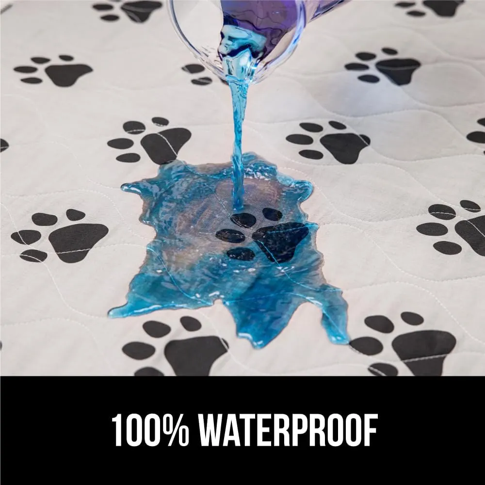 GORILLA GRIP Washable Puppy Pads, 40x26, Slip Resistant Dog Crate Mat, Waterproof Cloth Pee Pad for Training Puppies in Playpen, Reusable Pet Incontinence Blanket, Protects Sofa, Furniture, Floors