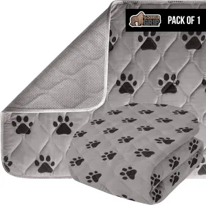 GORILLA GRIP Washable Puppy Pads, 40x26, Slip Resistant Dog Crate Mat, Waterproof Cloth Pee Pad for Training Puppies in Playpen, Reusable Pet Incontinence Blanket, Protects Sofa, Furniture, Floors