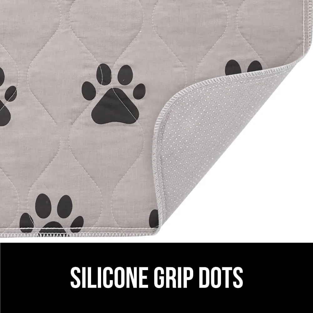 GORILLA GRIP Washable Puppy Pads, 40x26, Slip Resistant Dog Crate Mat, Waterproof Cloth Pee Pad for Training Puppies in Playpen, Reusable Pet Incontinence Blanket, Protects Sofa, Furniture, Floors