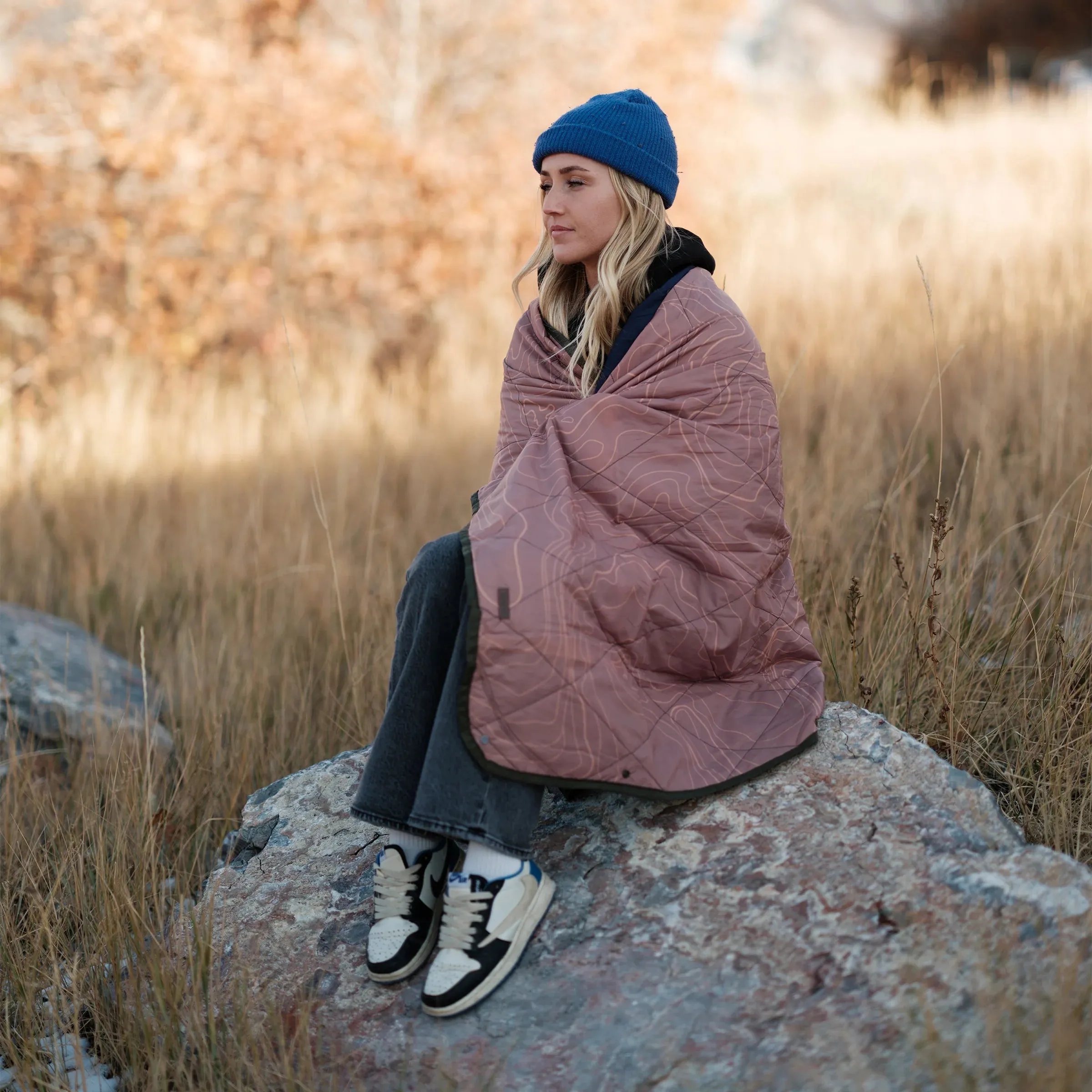 Gravel Travel UltraPak Everyday Blanket - More Packable & Puffy - Topo