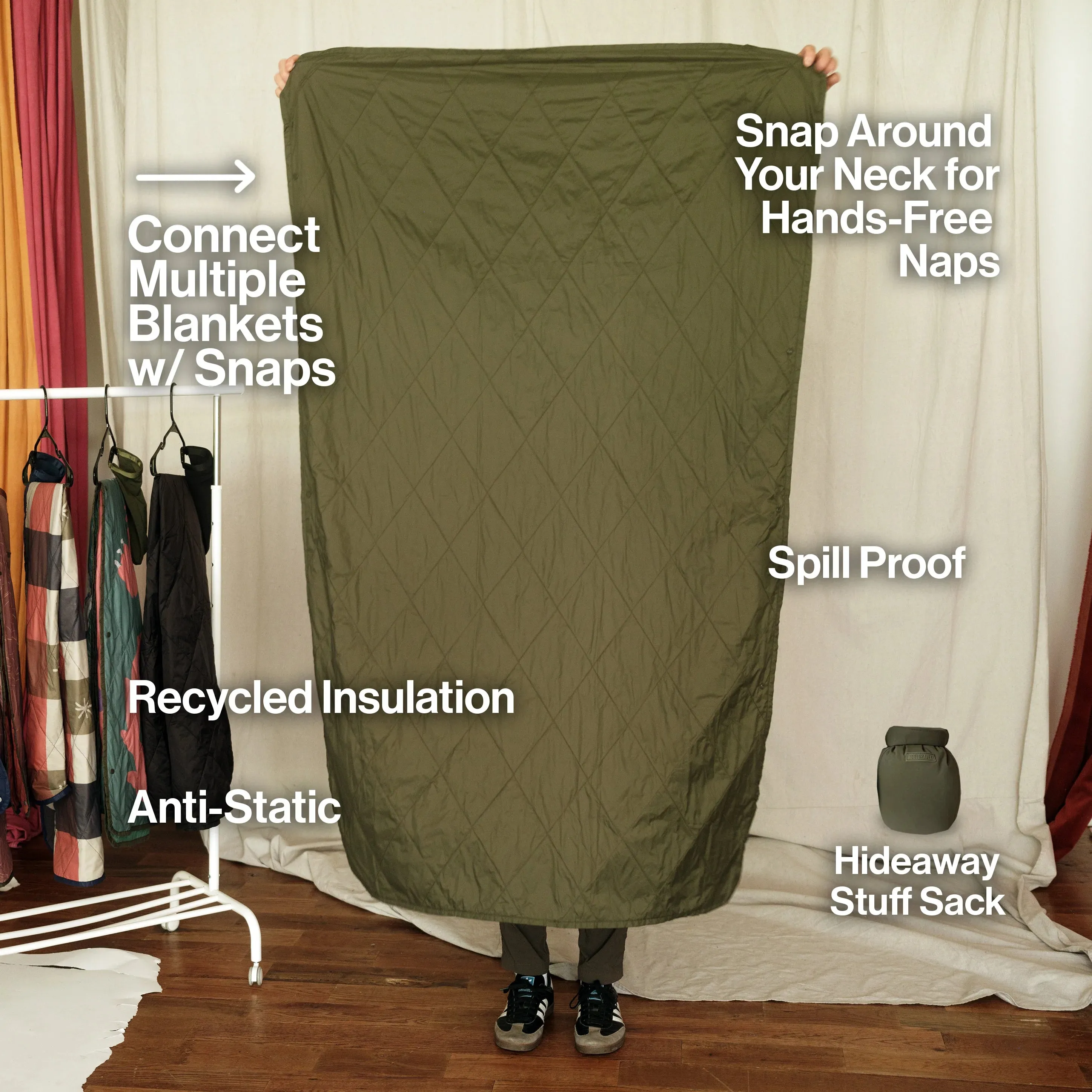 Gravel Travel UltraPak Everyday Blanket - More Packable & Puffy - Topo