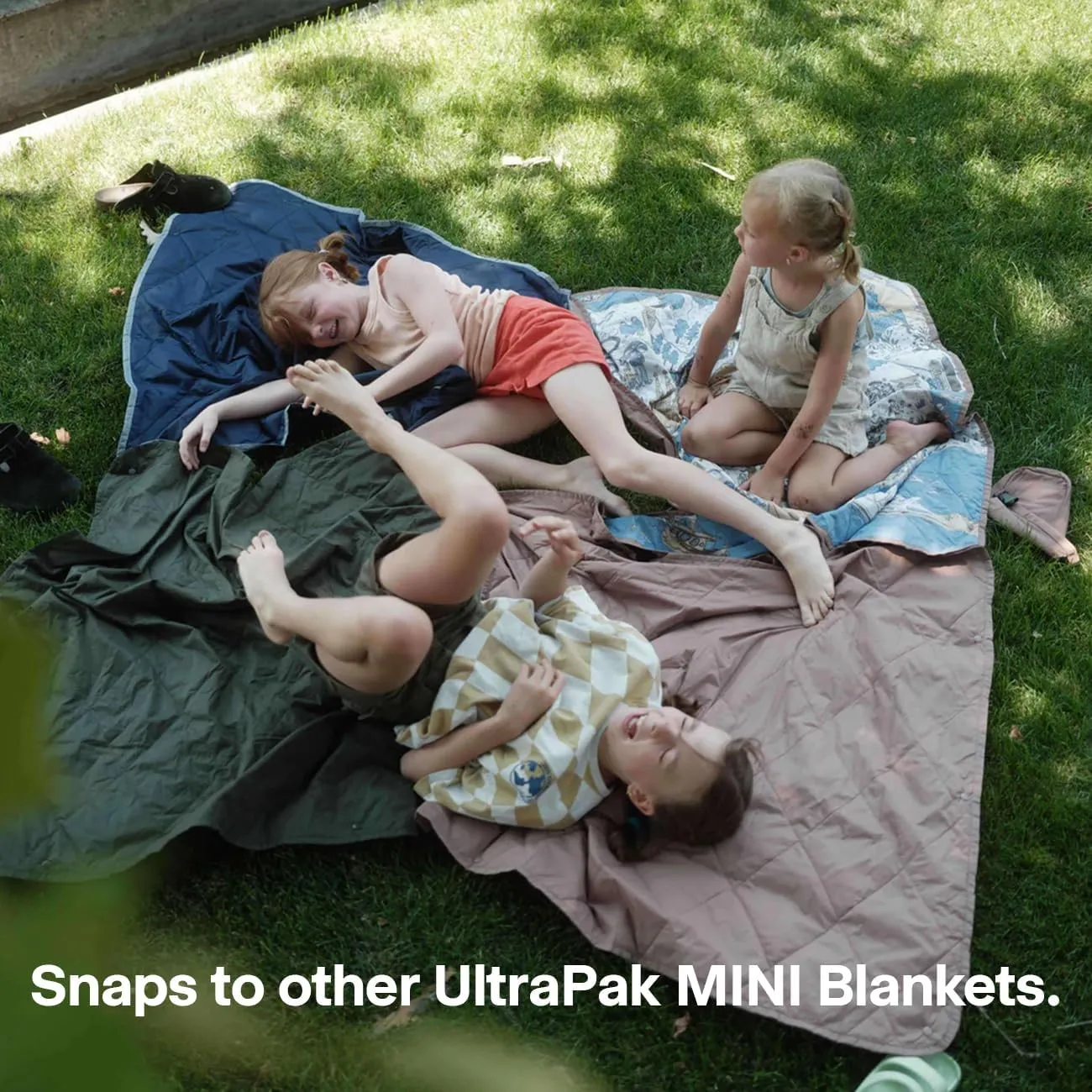 Gravel UltraPak Kids Travel Blanket - Outdoor Puffy Camping Blanket - Nylon 20D Fabric, Lightweight, Packable, Hands-Free Snap, Easy Clean, Ideal Waterproof Outdoor Blanket for Camping & More - Map