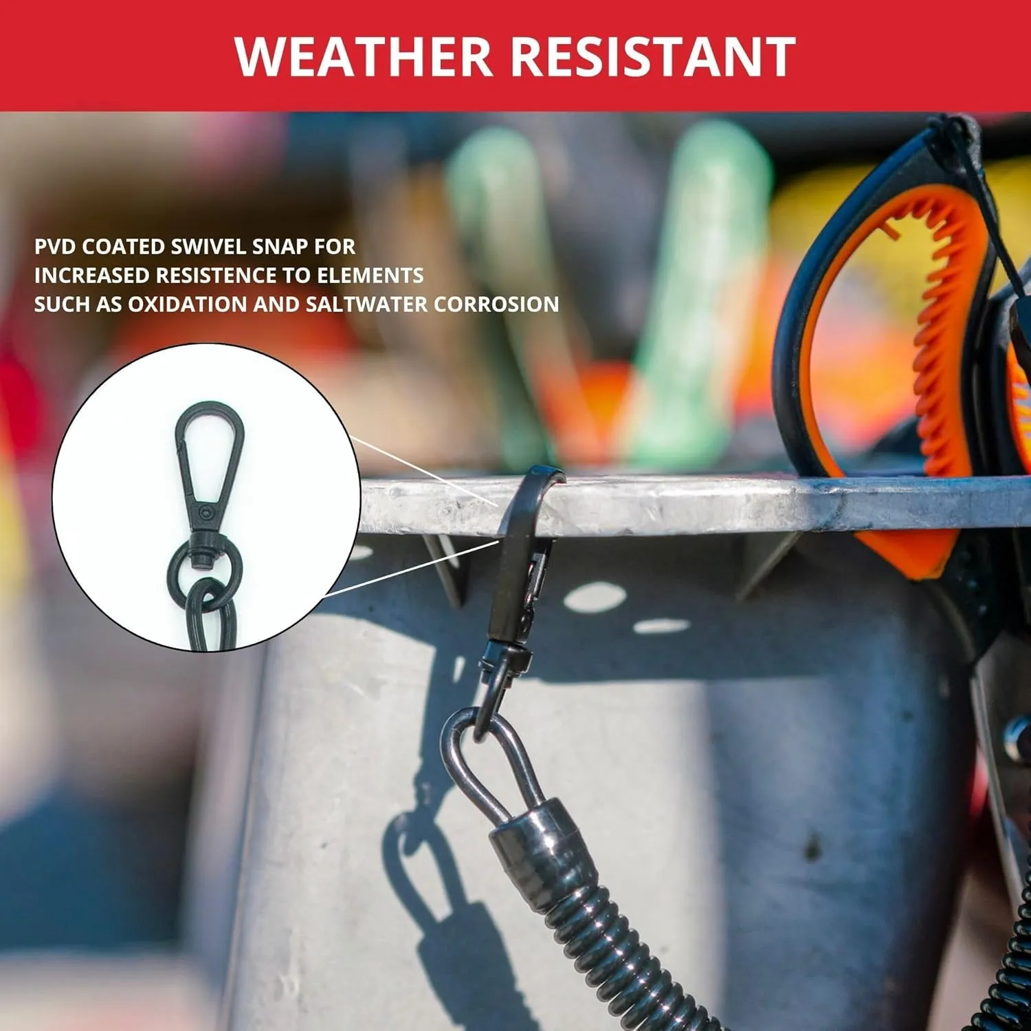 Guardian Micro Series Utility Leash - Quick Connect - Extends Over 3ft - Ideal for Hiking, Fishing, Hunting, Climbing - Connects to Pliers, Knives, GPS & More, Compact, Strong, Weather Resistant