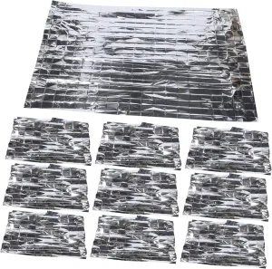 HANABASS First Aid Blanket 10pcs Survival Blanket Set Insulated Camping Quilt for Cold Weather Emergency Use