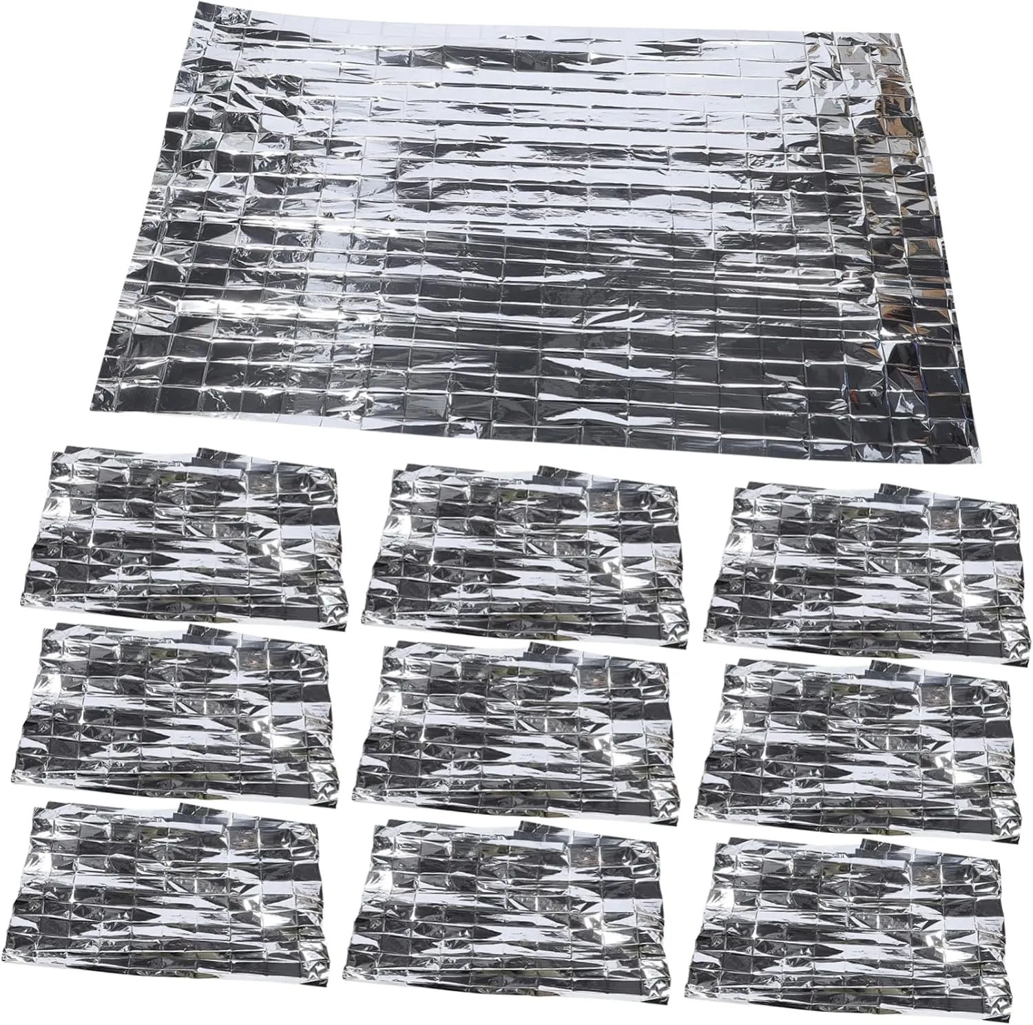 HANABASS First Aid Blanket 10pcs Survival Blanket Set Insulated Camping Quilt for Cold Weather Emergency Use