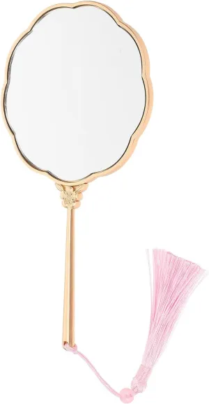 Handheld Makeup Mirror, Portable Vintage Decorative Hand Mirror, Retro Cosmetic Mirror Compact Makeup Mirror for Women, Portable Handheld Mirrors for Travel and Everyday Use
