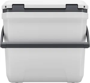 Happybuy 38QT Hard-Shell Portable Cooler – Lightweight Insulated Cooler with 60-Hour Ice Retention, Heavy-Duty Handles & Cup Holder, Ideal for Family Picnics, Camping & Long Trips