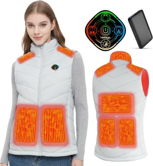 Heated Vest Women with Battery Pack Included, Smart Controller, Lightweight Electric Heating Jacket, Light Out Design