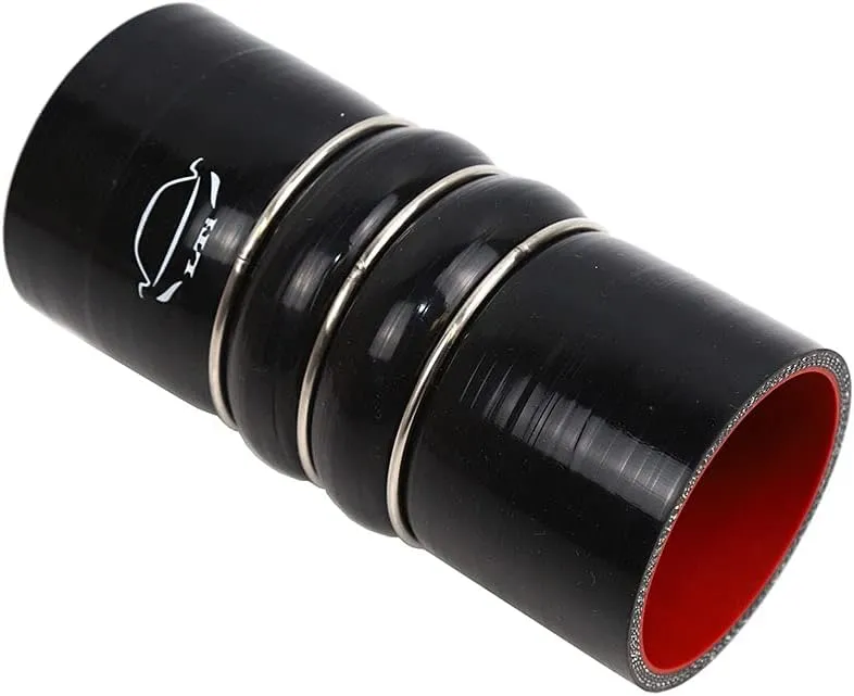 Heavy Duty Silicone Intercooler Hose Boot Kit 4-Ply Reinforced High Temperature 2.75" ID Charger Air Cooler CAC Hose Straight Coupler 6" Length (2.75", black)
