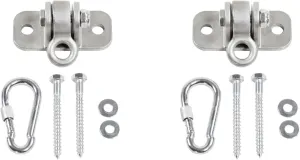 Heavy Duty Swing Hangers Set of 2 - Universal Hanging Kit for Porch Swing, Hammock, Yoga Swing & Playground Gear - Indoor/Outdoor Mounting Hardware with Snap Hooks