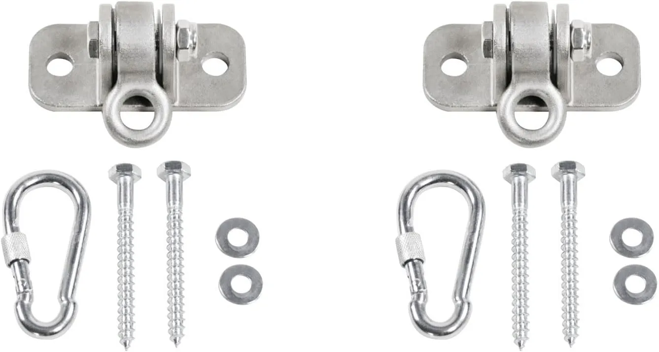 Heavy Duty Swing Hangers Set of 2 - Universal Hanging Kit for Porch Swing, Hammock, Yoga Swing & Playground Gear - Indoor/Outdoor Mounting Hardware with Snap Hooks
